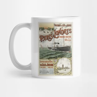 Paris to London Vintage Poster 1890 Mug